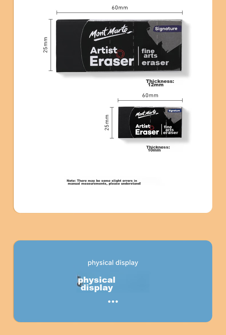 Mont Marte Eraser Sketch Pencil, Art Eraser, Drawing Student Drawing Eraser, No Residue, No Trace, Medium Size, 5 Pieces, Macaron Green, Specially for Art Use 3