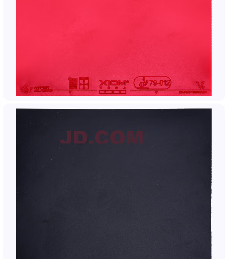 XIOM Table Tennis Rubber, Anti-Slip Rubber, Silver V Vega Pro 79-012, Black MAX 4