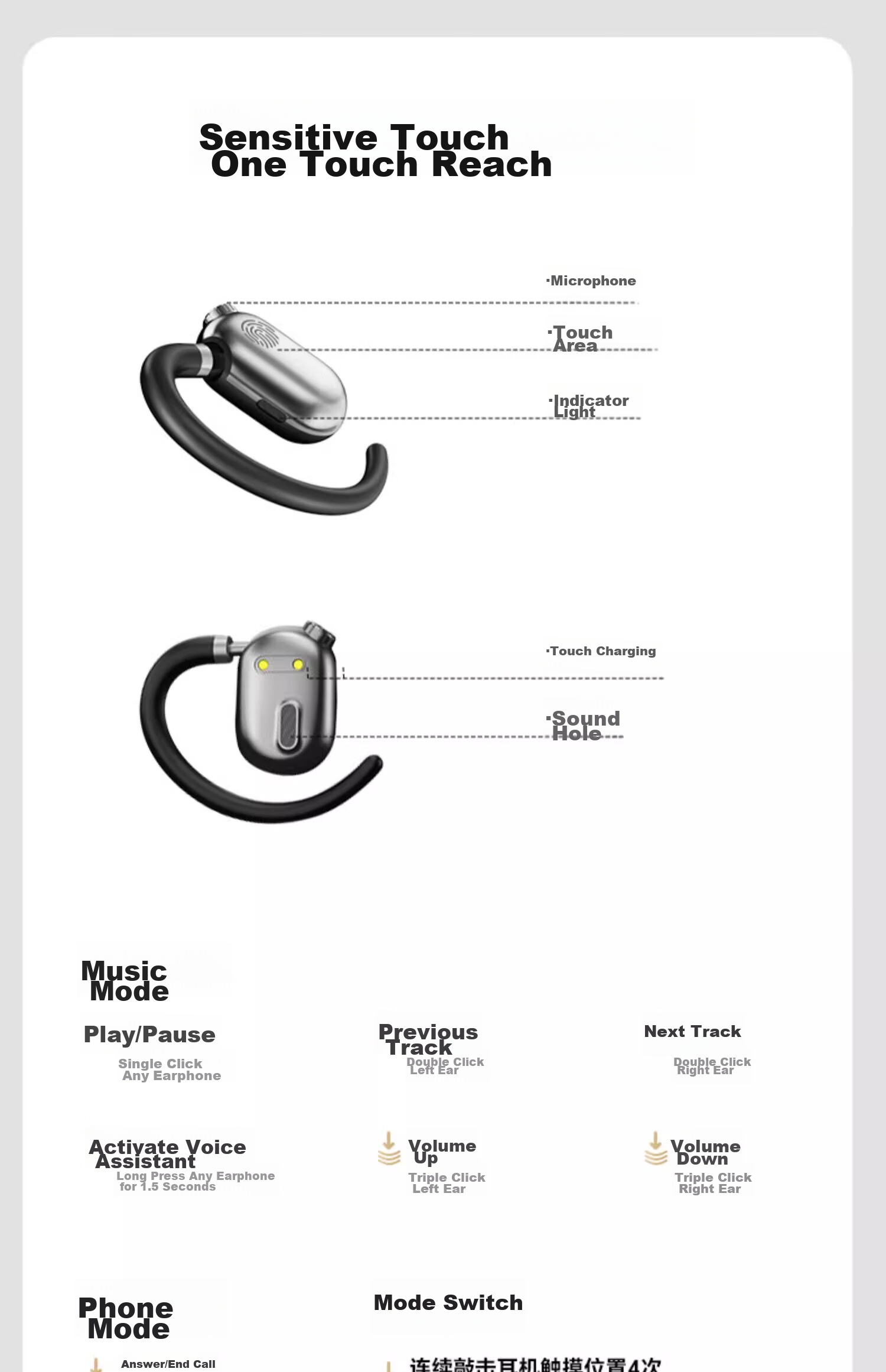 ALittleFlower [Berlin Voice - Latest Model 2026] Bluetooth Earphones, Over-Ear Style, Ultra-Long Battery Life, Wireless In-Ear Design, for Sports And Running, Comfortable to Wear, Noise-Cancelling, High Sound Quality, Painless for Long-Term Use 19