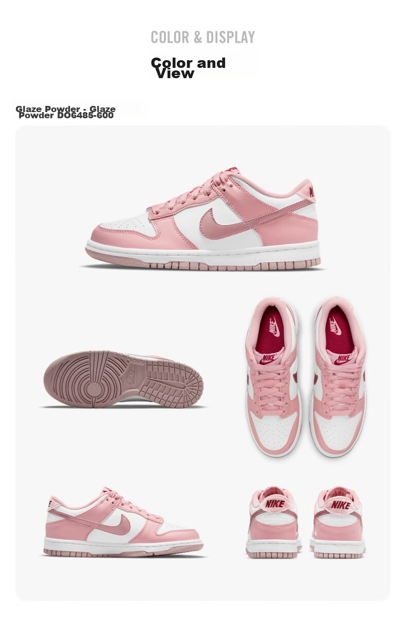 NIKE DUNK LOW(GS) Children's And Women's Sneakers, Spring And Summer Black And White Panda CW1590-100, Size 36.5 24