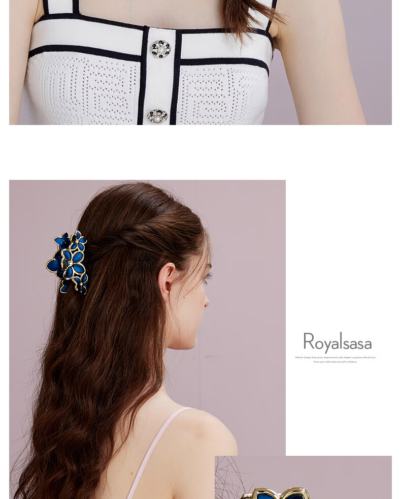 Royal Sasa Hair Accessories, Medium-Sized Vintage Hair Clips, Bun Clips, Barrettes, Fashionable Hairpins And Claw Clips 6