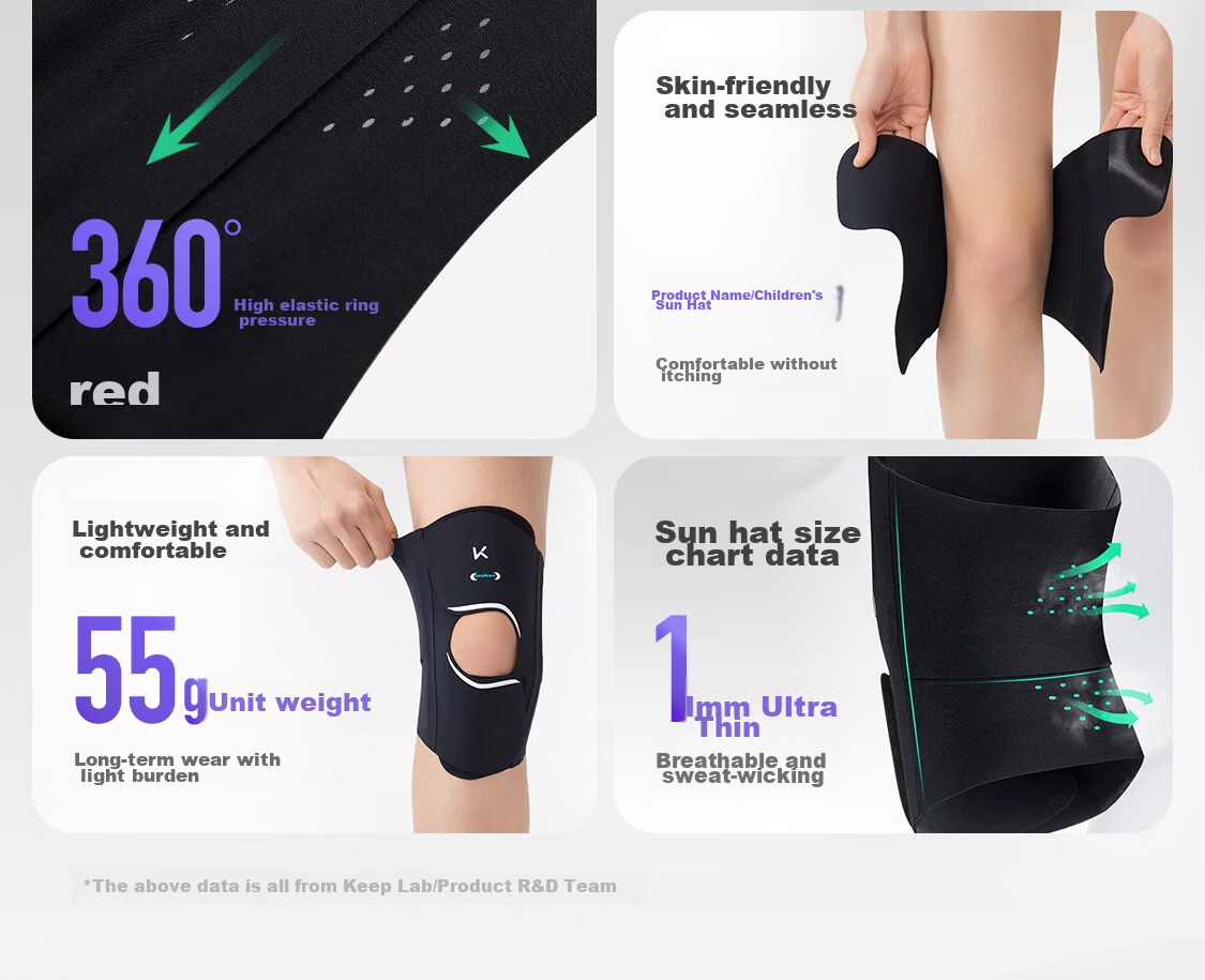 Keep Skin-Friendly Bare-Feel Knee Brace for Fitness, Basketball, Running, Jumping Training, Sports Meniscus Knee Protector K-Rox 9
