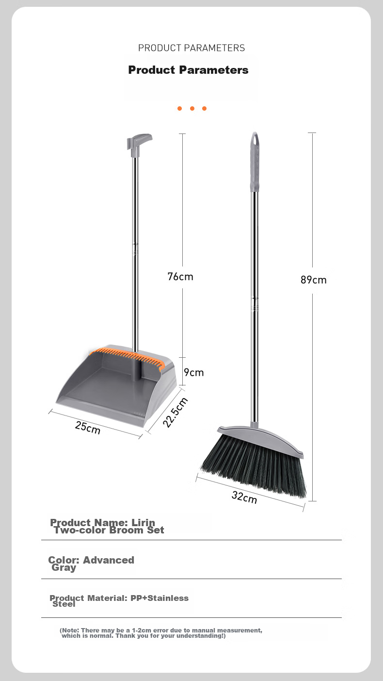Lilin Windproof Broom with Comb-Shaped Dustpan, Sweeping Set for Home Use, 2-Piece Combinatio 10