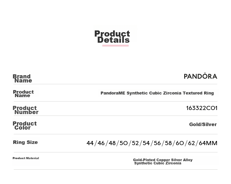 Pandora ME Series Casual Starry Ring, Gold And Silver, Stackable, Gift for Girlfriend on Birthday 3