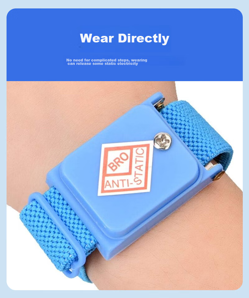 Jiuqiangu Anti-Static Wrist Strap PU Corded Wrist Strap for Workshop Factory Maintenance Human Body Static Electricity Removal Wristband Anti-Static Wristband 2.5 Meters [5-Pack] 6