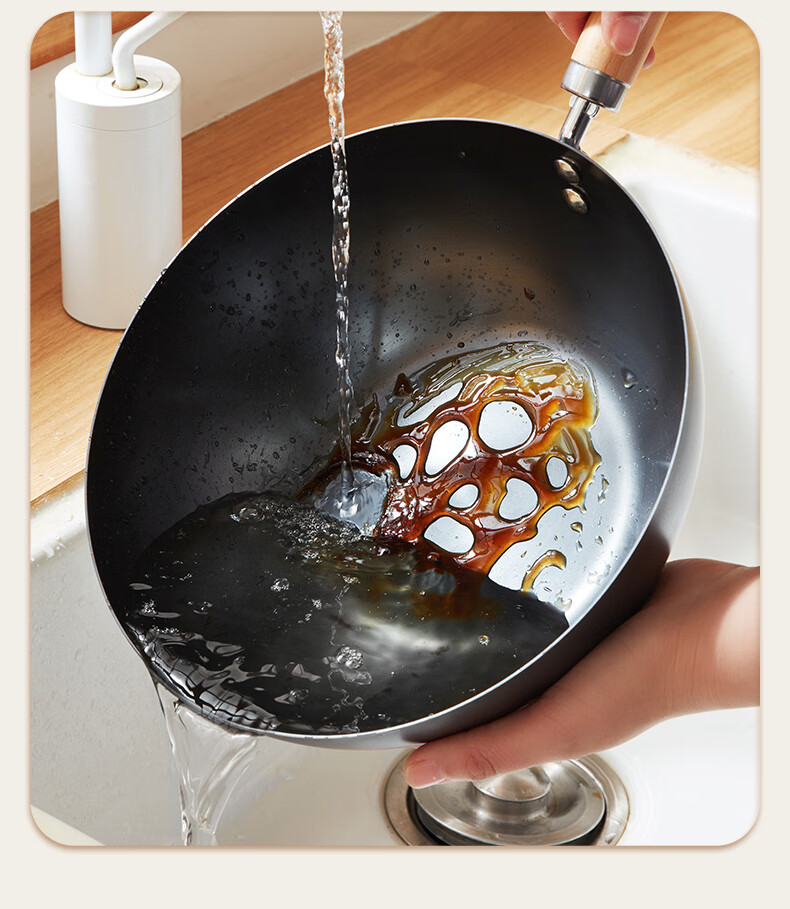 SUPOR Mini Premium Iron Wok 22cm, Household Use, Non-Coated, Wear-Resistant, Rust-Proof, Suitable for Gas Stove, EC22RF05 16