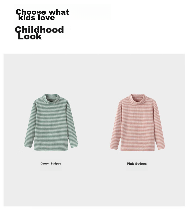 Junejunior [Under Babylove Brand], Children's Warm Top, Semi-Turtleneck Undershirt, Boys And Girls Spring Autumn Winter Long-Sleeve Inner Layer 12