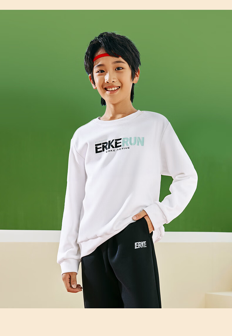 ERKE Children's Clothing, Boys And Girls, Big And Small Kids, Sweatshirt, Winter Thickened Warm Top, Lavender Purple, Size 165 4