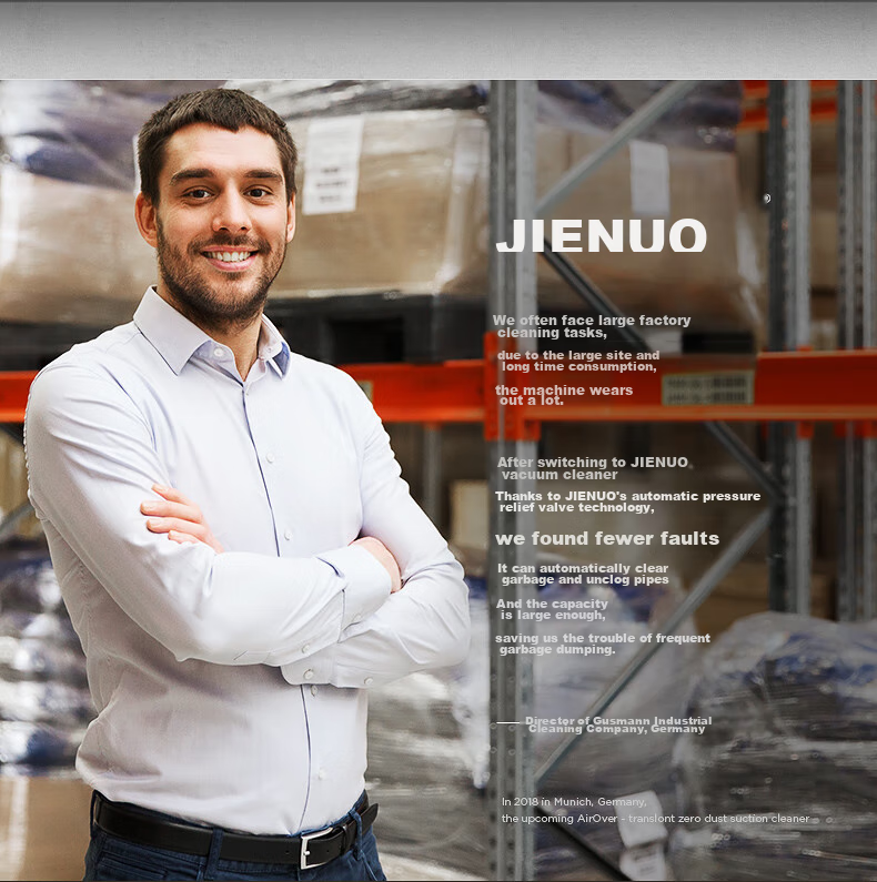 Jienuo Large Industrial Vacuum Cleaner for Factories And Workshops, Powerful Dust Removal Machine with Strong Suction And Water Absorption, Automatic Dust Cleaning JN-301T 2