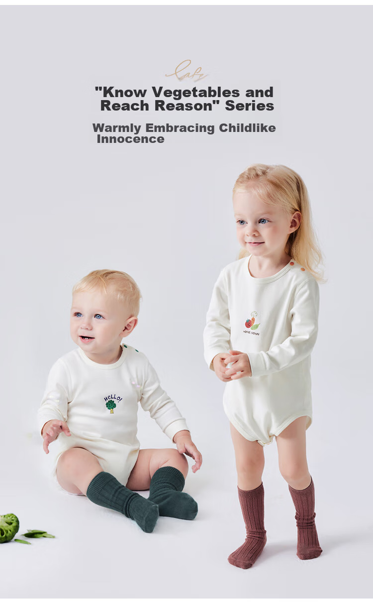 Babylove [Anxinrou] Baby Romper, Spring And Autumn Pure Cotton Infant Clothing, Triangle Onesie, Baby Bodysuit, Home Wear 2