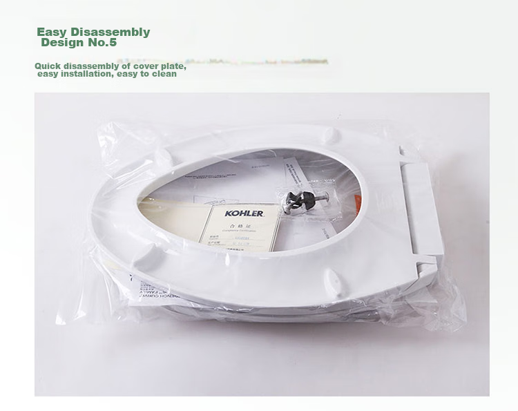 KOHLER Curved Toilet Seat Cover, V-Shaped Cover for Toilet, 4713T-0 PP Slow-Close Cover, 445mm 10