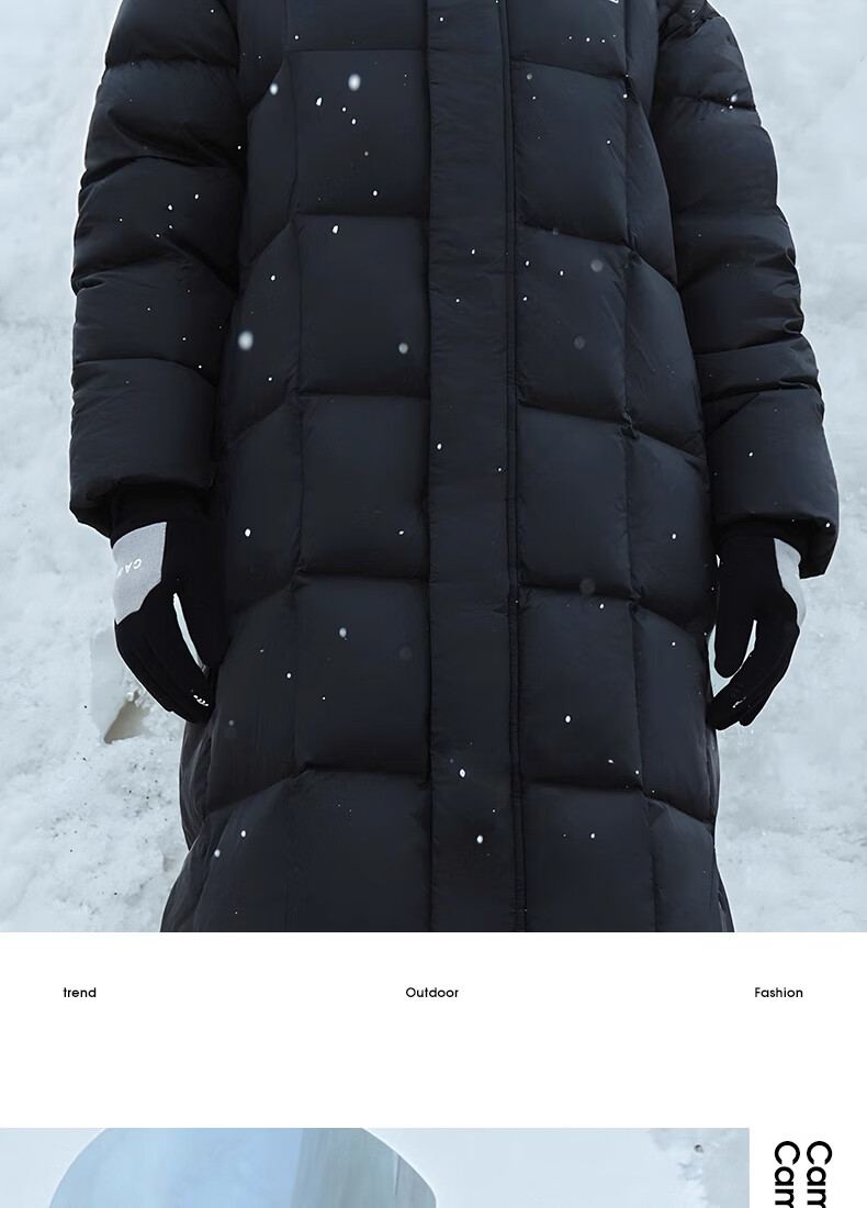 CAMEL [Wang Junkai's Style] Mid-Length down Jacket for Men And Women, Graphene Warm Coat W34CR07614 19