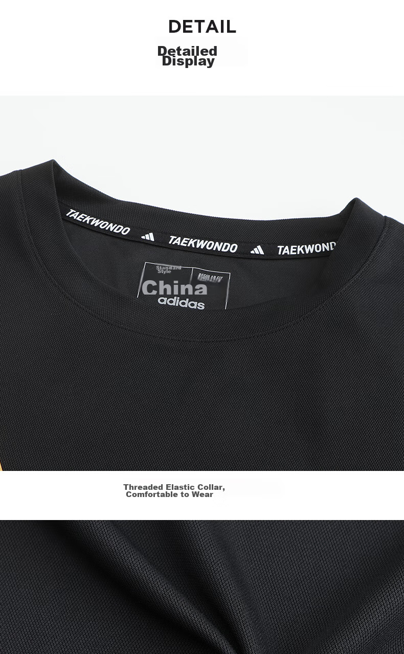 Adidas Men's Short-Sleeve T-Shirt, Spring And Summer Casual Sports Breathable Lightweight Round Neck Tee, Black/gold (Quick-Dry), Size S 19