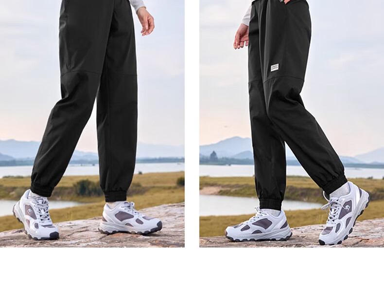 CAMEL Men's Sports Casual Pants, Water-Repellent Woven Jogger Sweatpants, J13CAVLR060, Phantom Black, XL 32