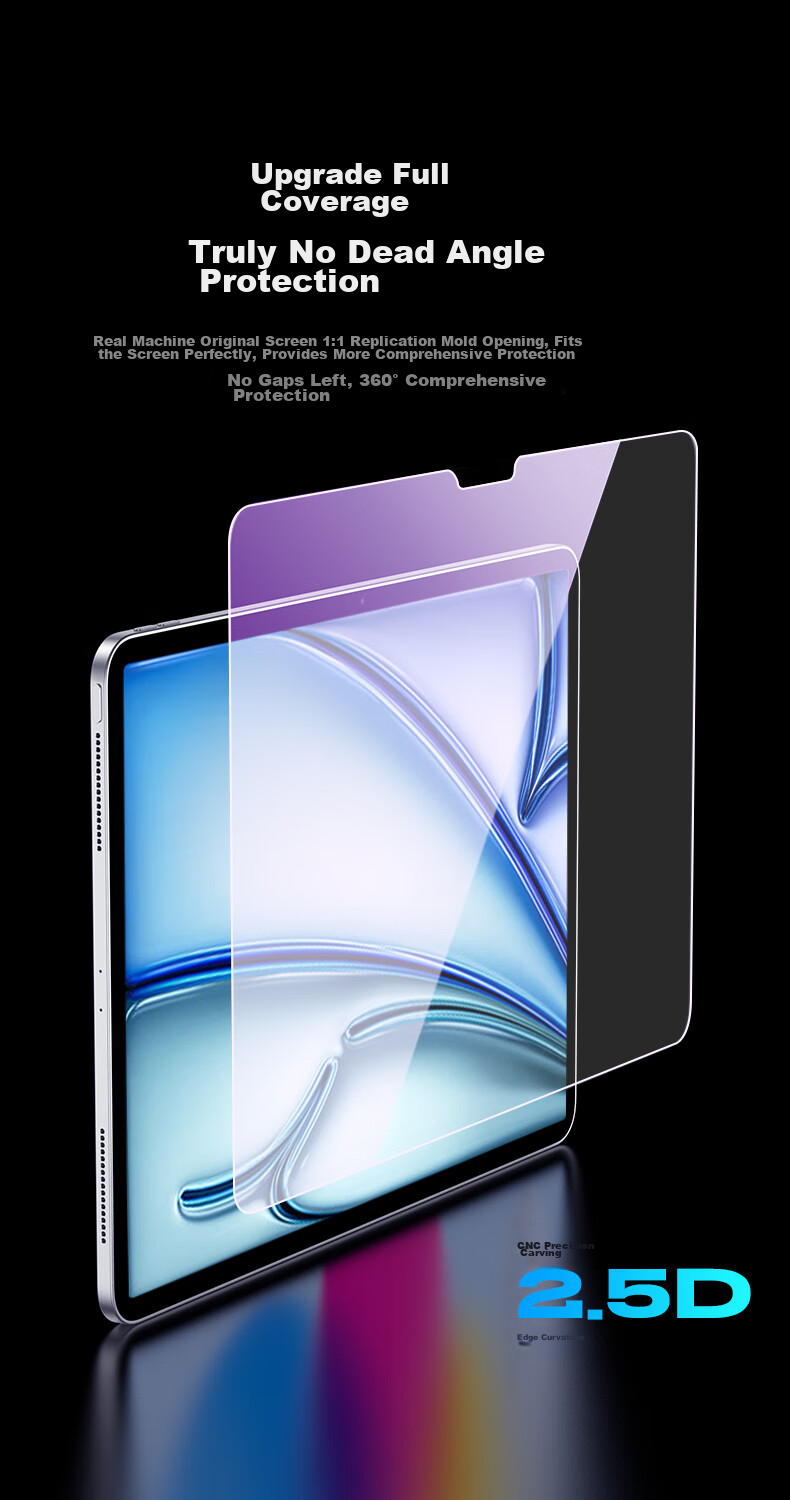 CangHua Tempered Glass Screen Protector for 2026 IPad Air 11, Eye Protection Anti-Blue Light, 11-Inch M4 Chip, Compatible with 2025 IPad Air 8/7/6 Apple Tablet Protective Film 9