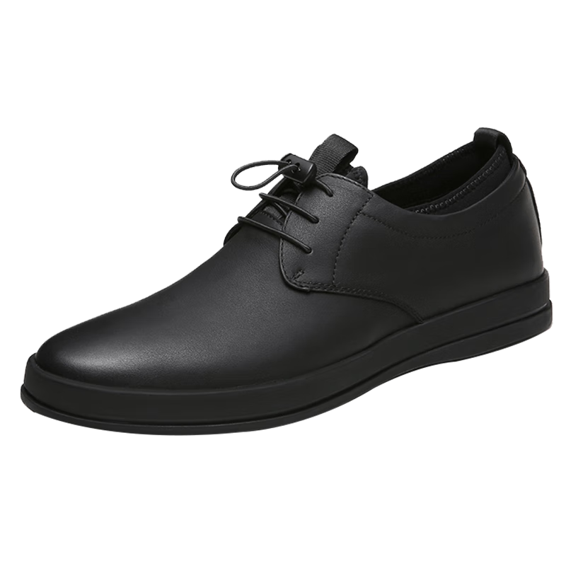 Goldlion Men's Formal Shoes, Comfortable Soft Wear-Resistant Casual Leather Shoes, 50873076101A, Black, Size 40