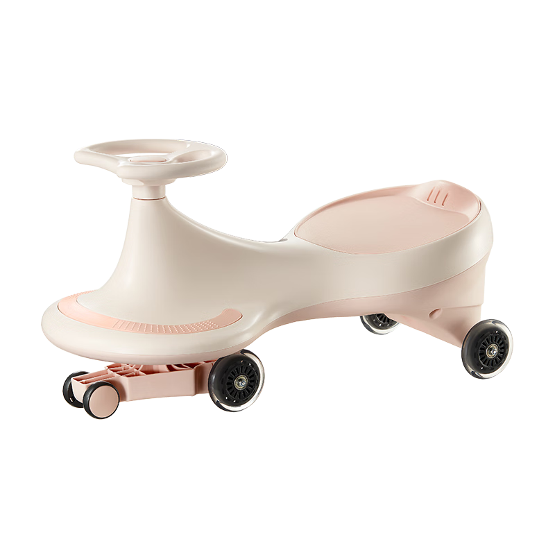 Babycare Children's Twist Car, Anti-Rollover Toy for Ages 1-3, Baby Ride-On Toy, Baby Gift, Empty Mirror Pink