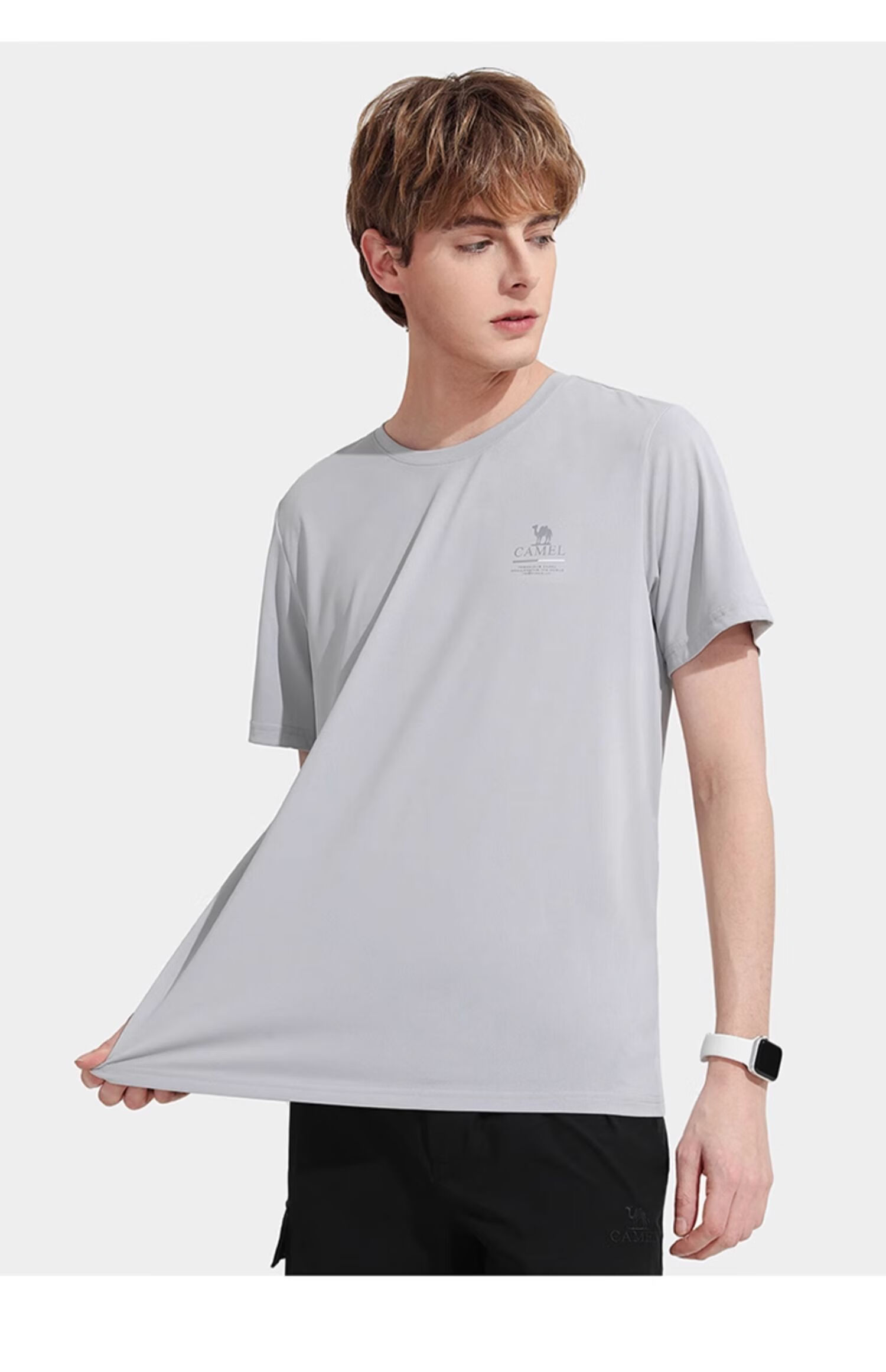 CAMEL Outdoor Quick-Dry T-Shirt, Spring And Summer Honeycomb Mesh Breathable Top, Couple's Sports Round Neck Short Sleeve A14BZ00079 22