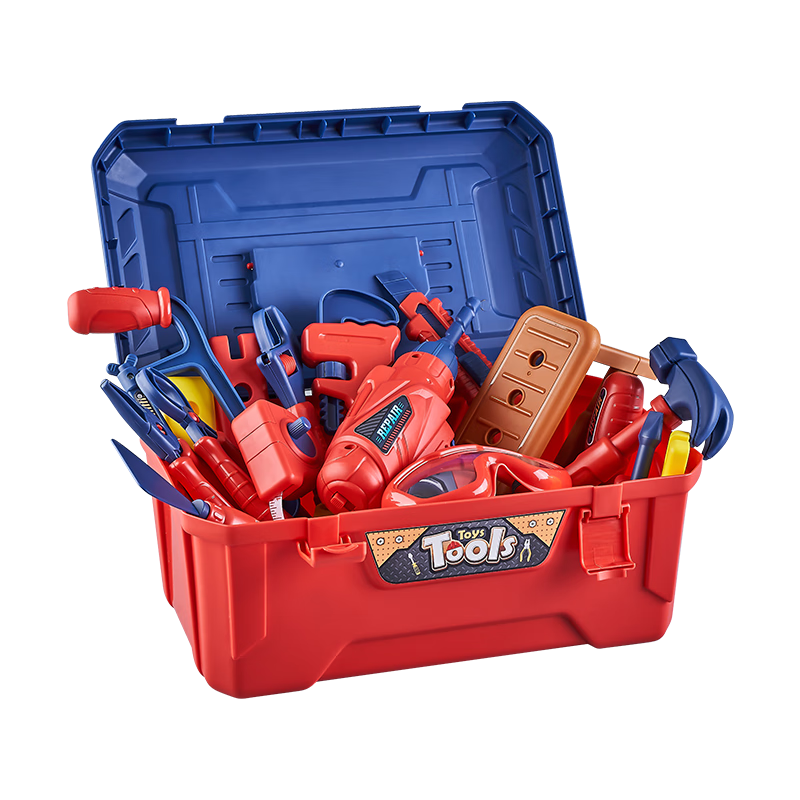 Kuangyeqishi Children's Toy Screwdriver, 3-6 Years Old Boys' Electric Drill, Disassembly Assembly Repair Toolbox, Birthday Gift