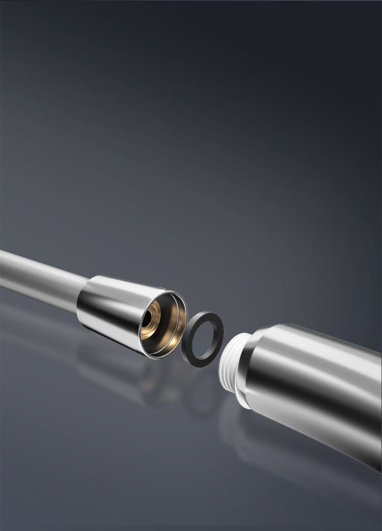 MEJUE Shower Head Hose, Cold And Hot Water Inlet Hose, Anti-Tangling Silver Shower Head Pipe Z-05306 13