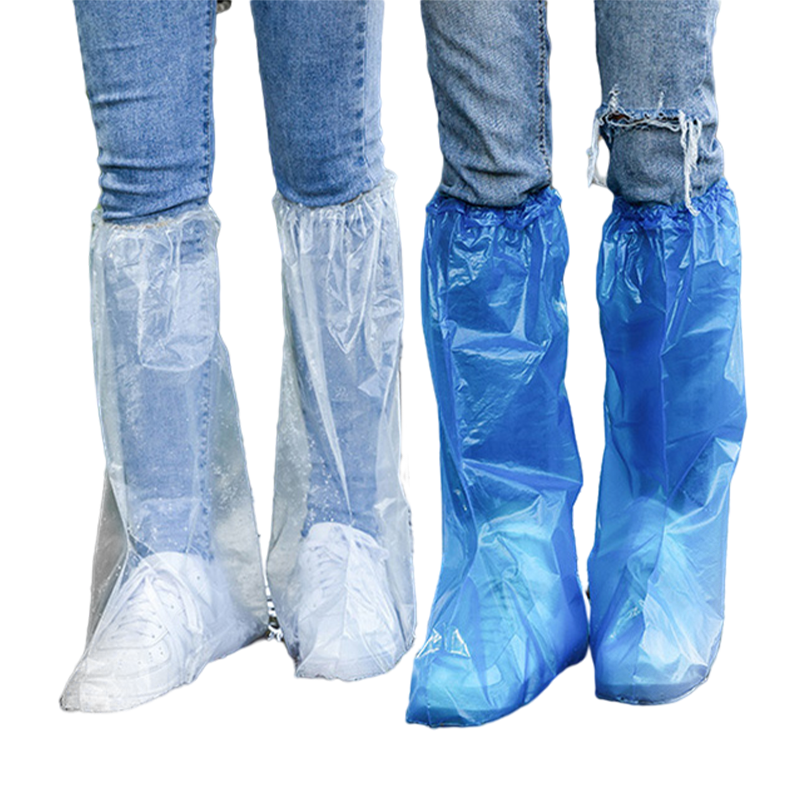 BWNK [Pack of 10] Disposable Waterproof Shoe Covers, Universal Extended Tall Style, Wear-Resistant Shoe Covers