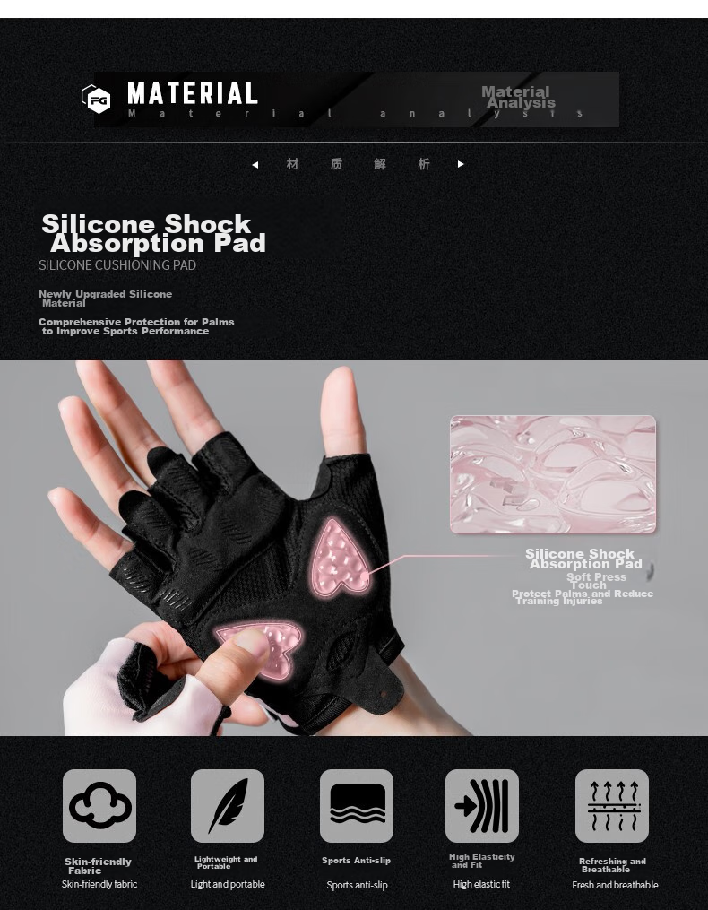 FITTER GEAR Fitness Gloves for Women, Anti-Callus, Specialized for Sports, Pull-Up Bar, Gym Equipment Training, Non-Slip, Gray, Size S 2