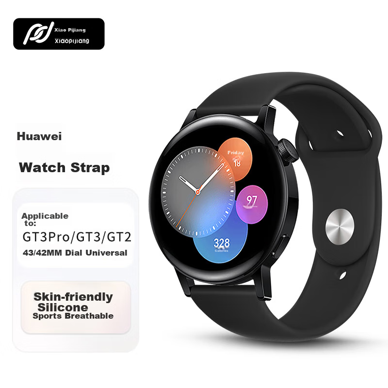 Xiaopijiang Compatible with Huawei Watch Bands GT7/GT6/GT5/GT4, Sports Silicone Watch Bands for Huawei Watch 6 Pro/Watch 5/4 Pro, Honor/Xiaomi Watch Bands