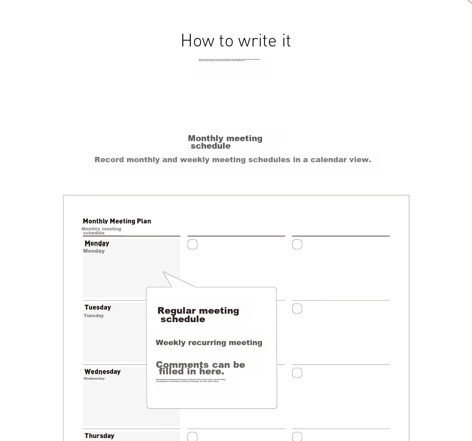 Chenzao Theme Meeting Efficiency Manual Corporate Office Meeting Record Book Project Planning Business Work Manual Notebook A5 256 Pages - High Energy Blue 9