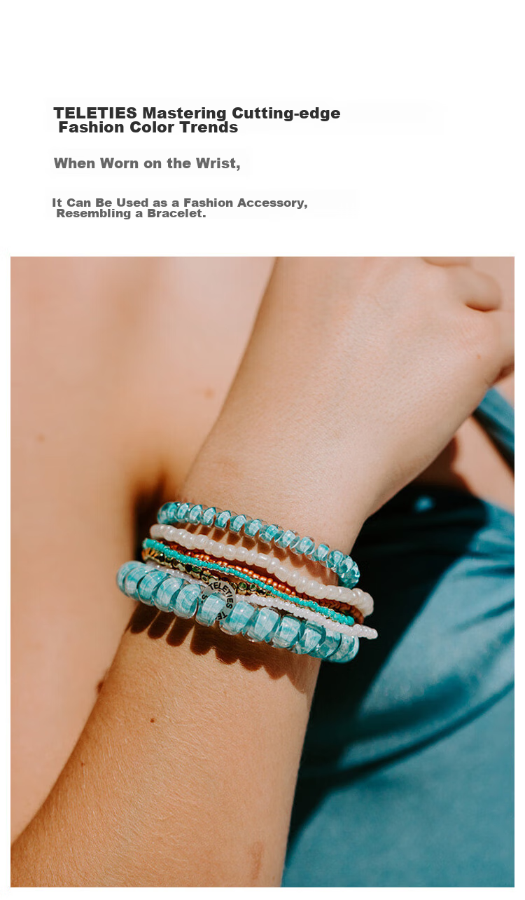 TELETIES American Imported Telephone Cord Organizer, Teli Ring, TT Ring, Cord Wrap Bracelet, Birthday Gift for Women, Tianse Jiguang L 17