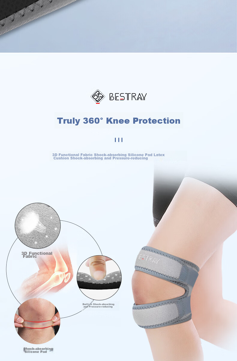 Bestray Patellar Strap Knee Brace, Professional Grade, for Men And Women, Sports Knee Support, Badminton Running Ice Knee Strap, Joint Protection Band 12