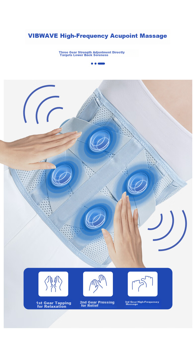 MIAOJIE N5 Waist Massager, Hot Compress Back Support Belt, Abdominal Warming Health Care Heating Wireless Waist Brace, Waist Shaping Body-Shaping Warm Uterus Waist Belt, Upgraded Versio 6