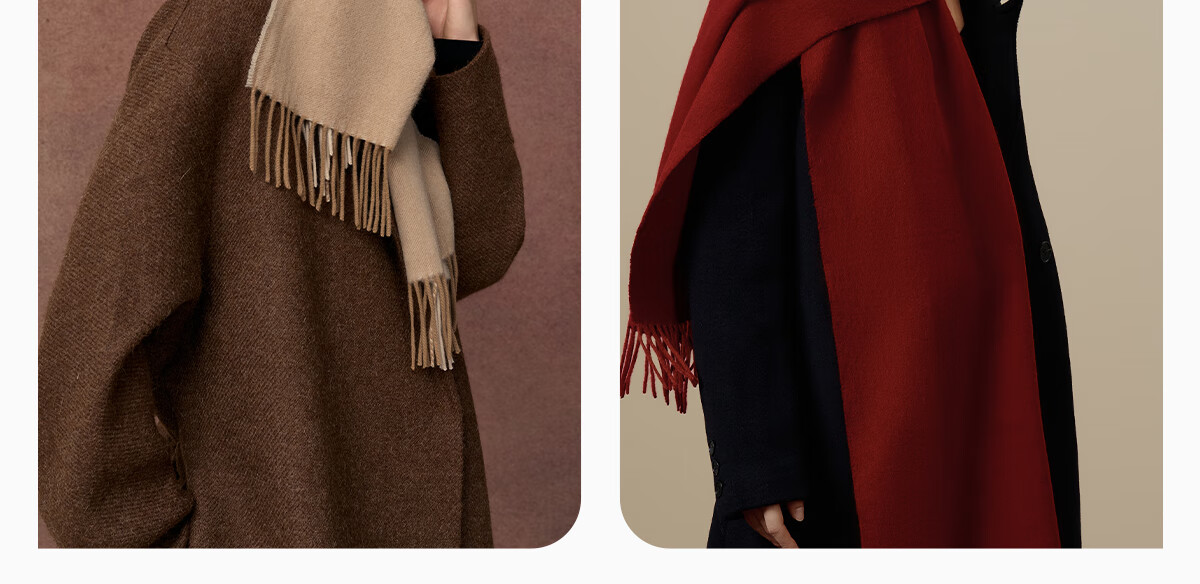 Wanshili Cashmere Scarf, Autumn And Winter Warm Neck Warmer, Fashionable Shawl for Men And Women, Gift for New Year And Holiday Season, Gift Box - Fenghua Ji 9