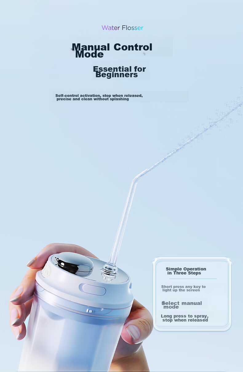 Midea Water Flosser, Portable Oral Irrigator for Adults, Home Use, Milk Tea Cup, Lavender Purple CL2, Recommended As Birthday And Holiday Gift for Couples 12