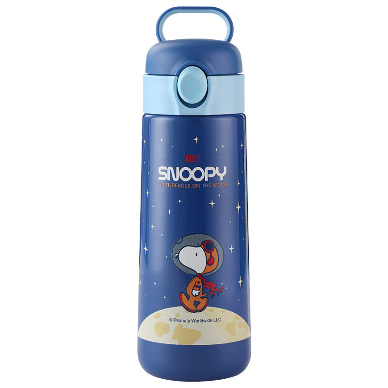 SNOOPY Kids Insulated Water Bottle 316 Stainless Steel Portable Large Capacity School Water Flask Blue