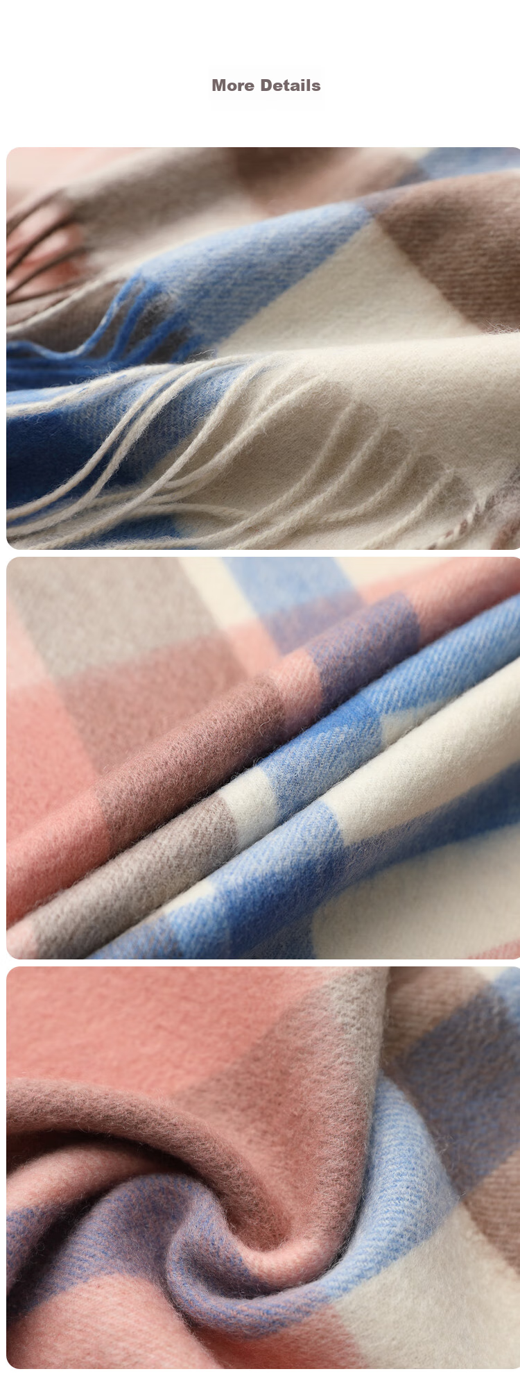 JIUMU Pure Wool Scarf for Women, Autumn And Winter Neck Warmer, Ladies' Warm Shawl, Gift for Women on Mid-Autumn Festival Or Birthday, Gift Box Packaging 38