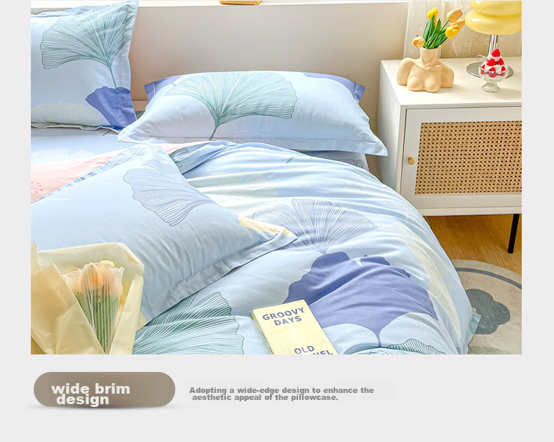 Hengyuanxiang Pure Cotton Pillowcase, Single Printed Pillow Cover for Student Dormitory And Home Use, Single Piece, 48*74cm 7