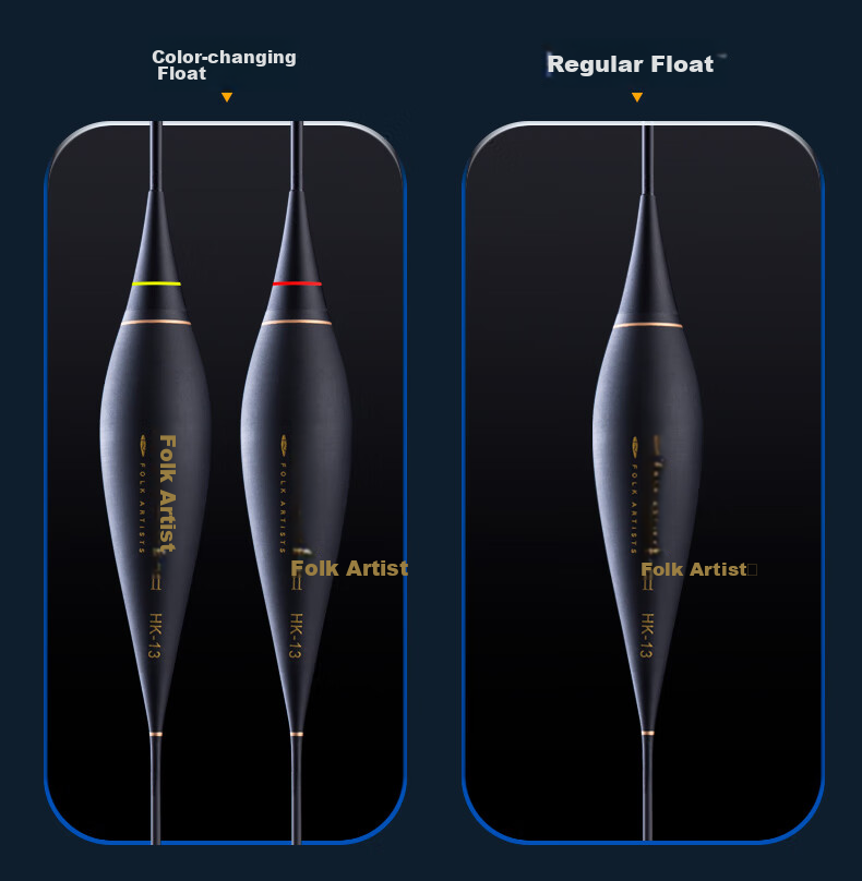 Minjianyiren HK Second Generation Ultra-Thin Tail Luminous Float, Eye-Catching Electronic Float for Day And Night Use, Highly Sensitive Carp And Crucian Carp Fishing Float for Black Pit Fishing 10