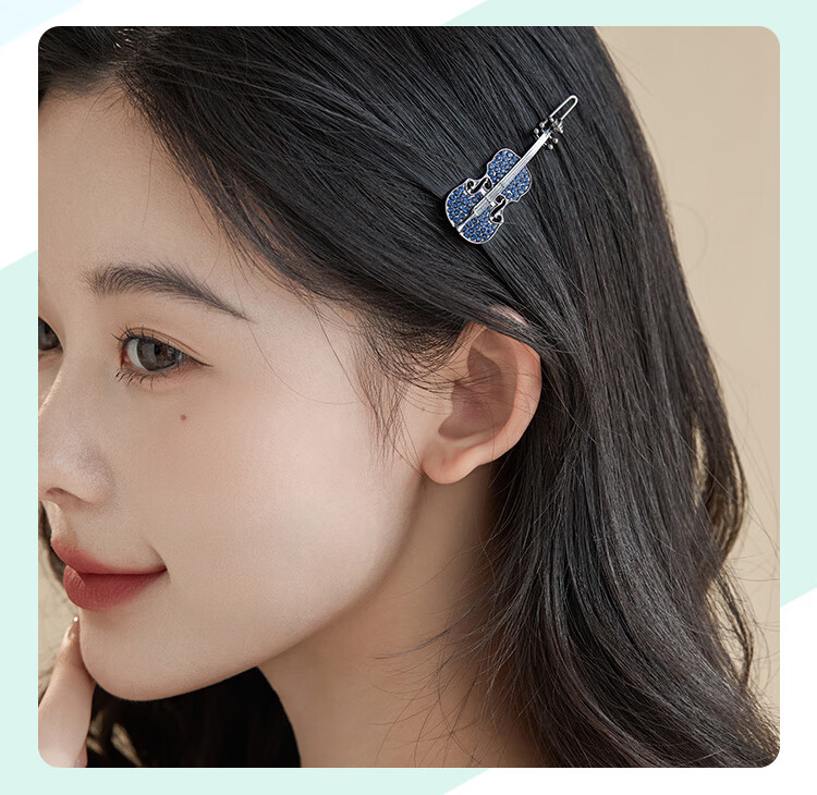 CHIMERA Violin Hair Clip, Stylish Korean Version Bangs Clip, Side Clip, Barrette for Girls, Birthday Gift 7