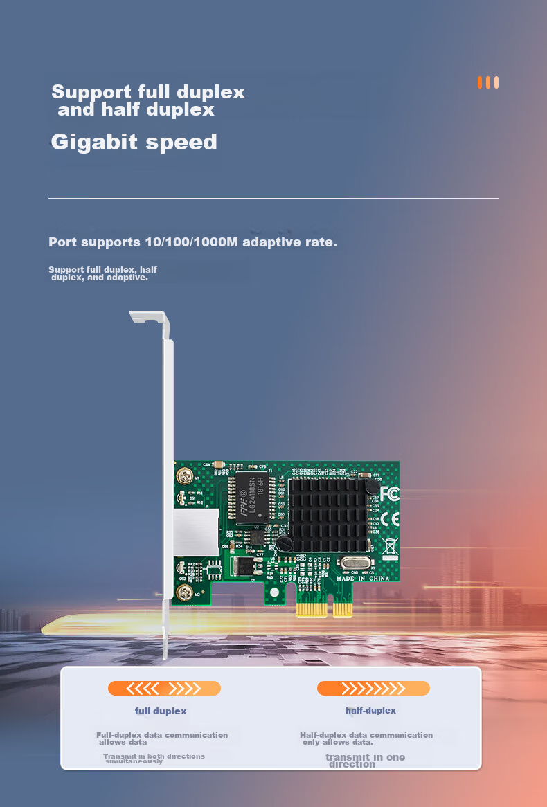 EB-LINK BCM Bo Tong 5751 Chip, PCI-E Gigabit Single-Port Network Card, PXE Bootless Start, Single-Port Network Card for Internet Cafes And Desktop Computers, Wired Network Card 6