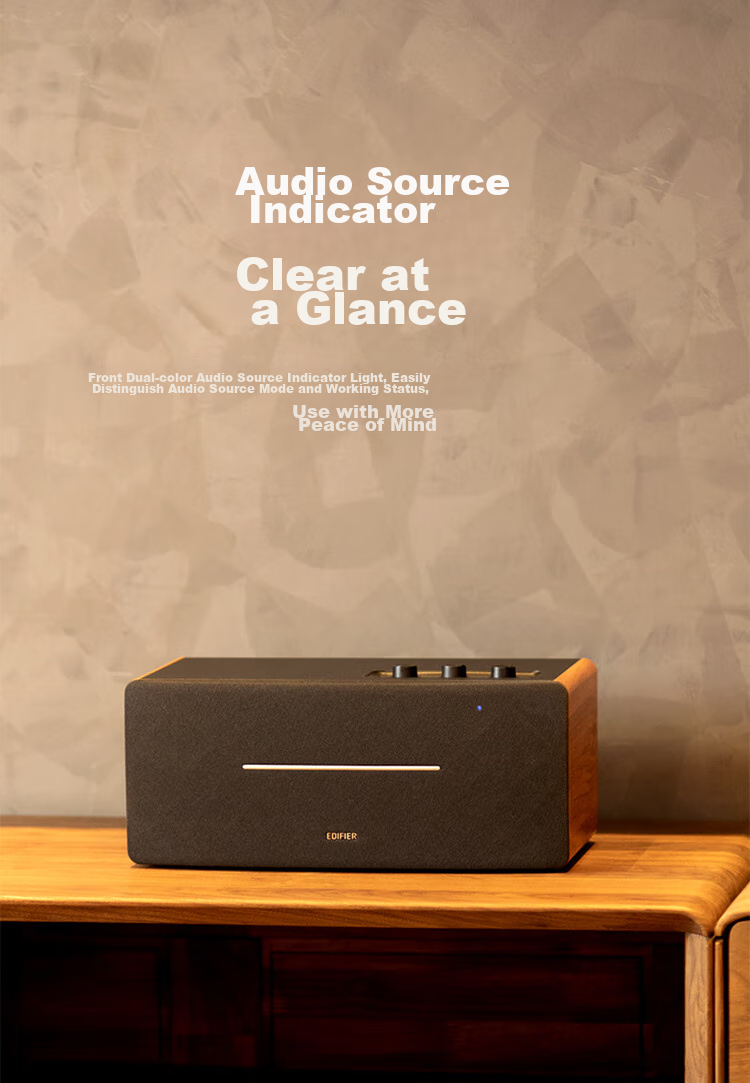 EDIFIER D12 2.0 Channel, Integrated Desktop Stereo Speaker, Wooden Computer Speakers, Bluetooth Speaker, Graduation Gift 10