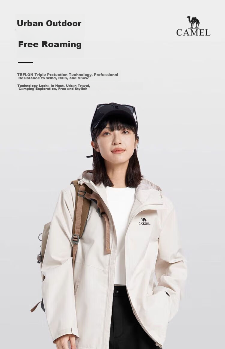 CAMEL Outdoor Softshell Jacket Unisex Windproof Waterproof Mountaineering Jacket Zeus 3538A5 7