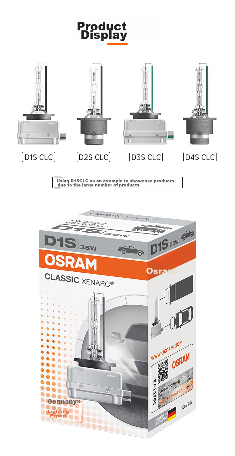 OSRAM Automotive Xenon Headlight Bulb D4S CBA [6000K 35W], Imported from Germany (Pair) 4