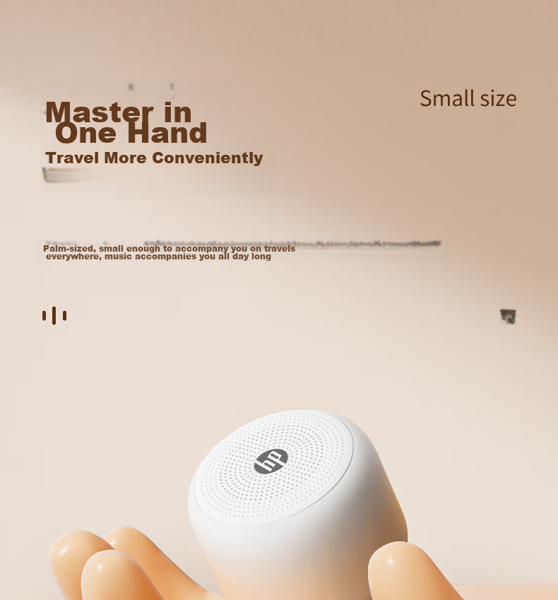 HP S07 Bluetooth Speaker, Desktop Laptop Mobile Phone Speaker, Portable Outdoor Mini Wireless Connected Speaker, Milk Tea Color 6