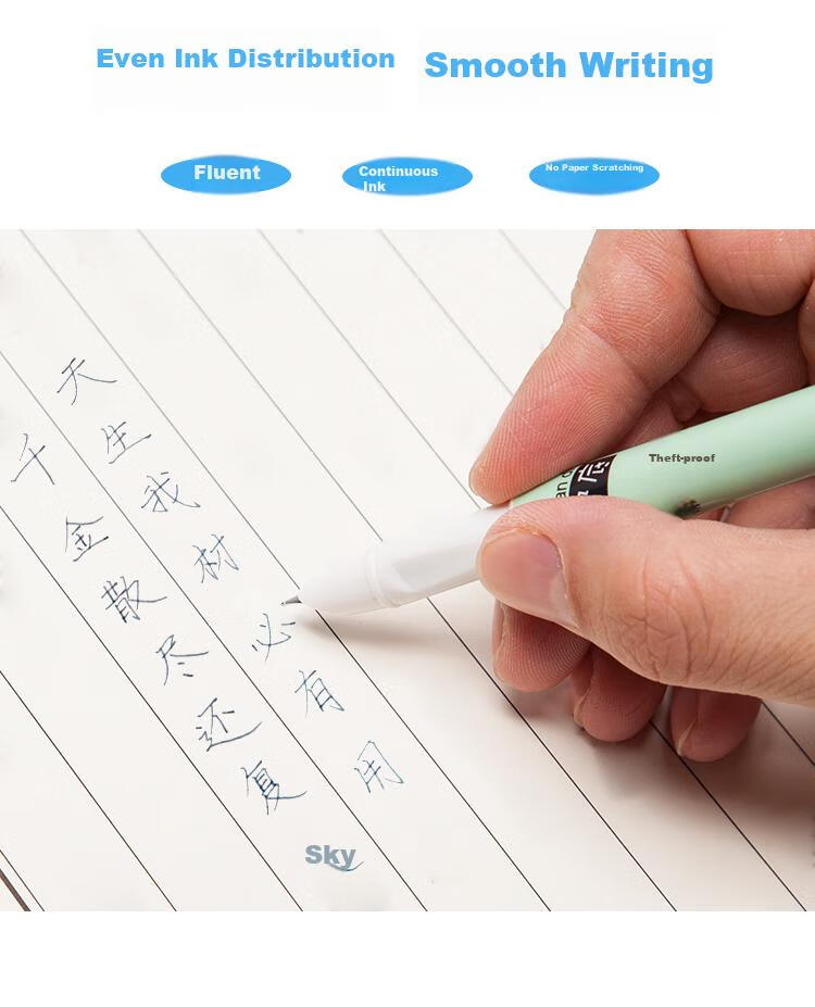 Yongsheng School Opening Gift Fountain Pen Soft Rubber Grip Posture Correction for Third Grade Elementary Students Beginner Handwriting Practice Dark Nib Replaceable Ink Cartridge 3042A Morandi Color 12 Pens Per Box 3