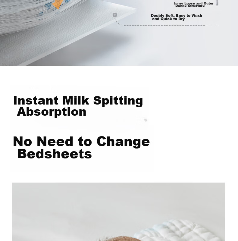 Babycare Newborn Pillow, Cloud-Shaped Pillow, Breathable Infant Antibacterial Pillow, Machine Washable from 0 to 6 Months, Kaisili Feijing 7