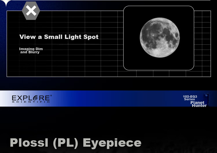 EXPLORE SCIENTIFIC Astronomical Telescope for Deep Space Stargazing, High Definition, High Magnification 10000x, Space Student Telescope 102eq 10