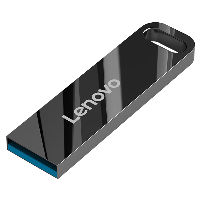 Lenovo 64GB USB3.2 Flash Drive, SX1 Speed Core Series, Gunmetal Color, Durable Metal Design, Essential for Business And Office Use