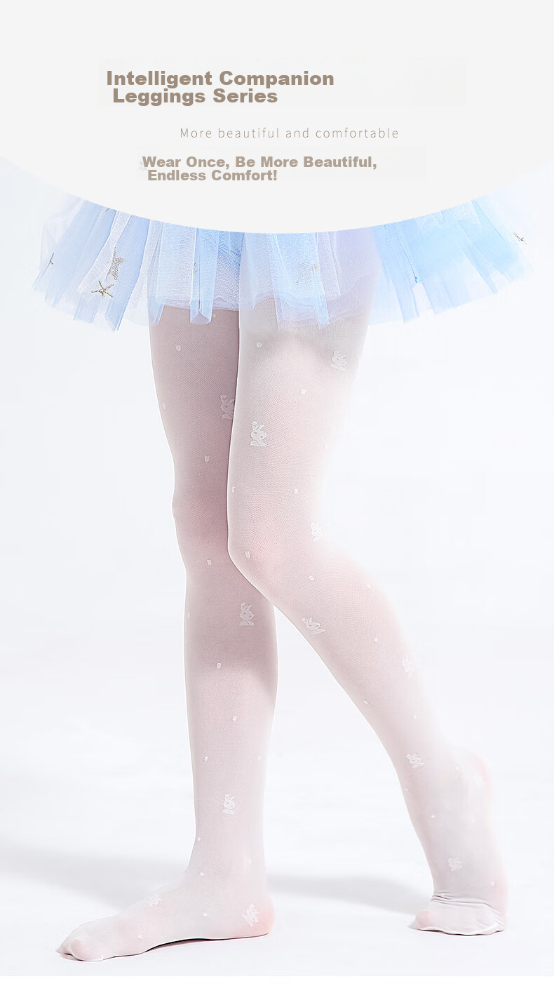 Zhiyouban Children's Stockings, Summer Thin Leggings, Baby Pantyhose, Ultra-Thin Dance Mosquito-Proof Socks, White Girls' Tights 1