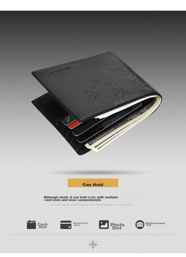 MEXICAN Men's Wallet, Short Style, Top-Grain Leather, Bifold, Silver Coin Purse, Multi-Card Slots, Birthday Gift for Me 6