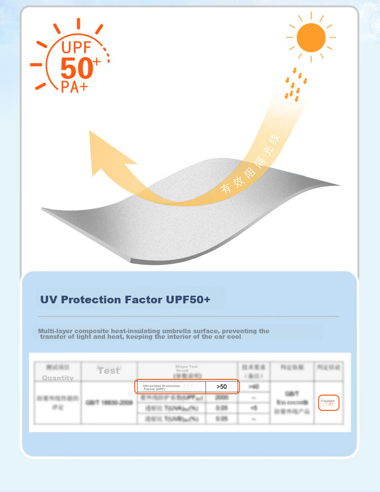 CarSetCity Car Sunshade, Front Windshield Sunshade, Sun Umbrella, Sun Visor, Titanium Silver Heat Insulation Cover for Summer, Sun Protection And Heat Insulatio 4